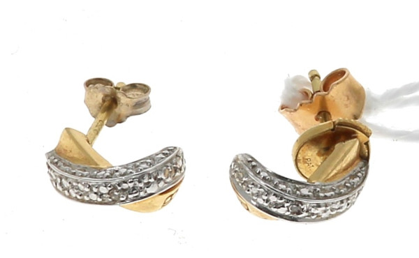 Paire de BO en or 18 carats (750ème) ser
