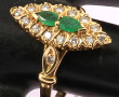 Bague marquise en or jaune 18 carats, po