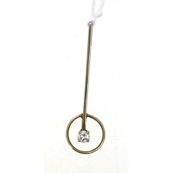 Pendentif de ligne design en or gris 18 