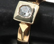 Bague en or jaune 18 carats, poinçon têt