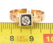 Bague en or jaune 18 carats, poinçon têt