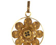 Pendentif en or jaune 18 carats forme fl