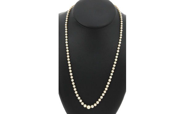 Collier en chute de perles de culture, f