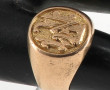 Chevalière en or jaune 18 carats, plus d