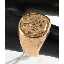 Chevalière en or jaune 18 carats, plus d