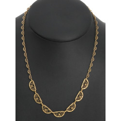 Collier style draperie en or jaune 18 ca