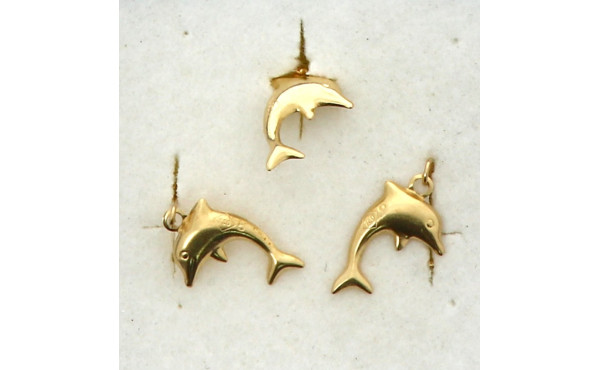 Parure dauphins en or jaune 18 carats (7