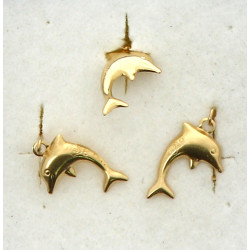 Parure dauphins en or jaune 18 carats (7