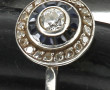 Bague ancienne en platine, sertie d'un d