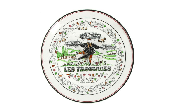 GIEN - Plateau à fromage à anse, en faïe