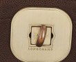 LONGCHAMP - Sac en cuir brun grainé, int