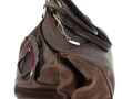 LONGCHAMP - Sac en cuir brun grainé, int