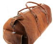 Sac week-end vintage en cuir brun, L 69 