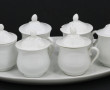 Service à crème en porcelaine blanche co