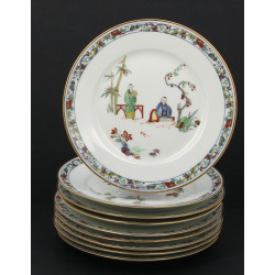 AU VASE ETRUSQUE Paris - 9 assiettes à e