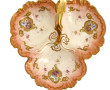 Serviteur trifeuille en porcelaine polyc