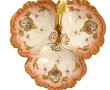 Serviteur trifeuille en porcelaine polyc