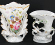 Lot de 6 vases de mariée anciens en porc
