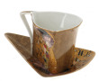 Paire de tasses et sous-tasses décor d'a