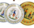 QUIMPER - Lot de faïences polychromes : 
