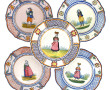 HENRIOT Quimper - 5 assiettes à bords co