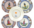 HENRIOT Quimper - 5 assiettes à bords co