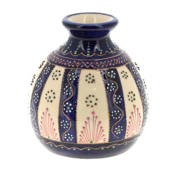 HB Quimper - Vase boule à décor perlé su