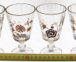 6 verres à pied anciens à décor floral p