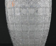 Vase en cristal taillé, H 24 x L 20,5 x 