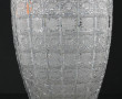 Vase en cristal taillé, H 24 x L 20,5 x 