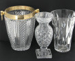Lot comprenant 2 vases en cristal (H 23,