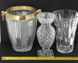 Lot comprenant 2 vases en cristal (H 23,