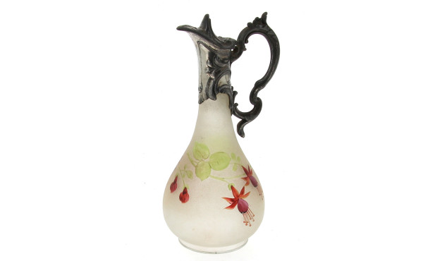 Aiguière en verre granité à décor de fus