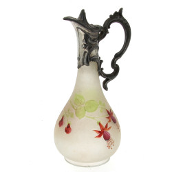 Aiguière en verre granité à décor de fus