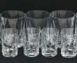 6 petits verres à apéritif en cristal, H