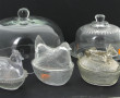 Lot de verreries comprenant une cloche e