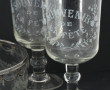 Jatte creuse en verre gravé d'une guirla