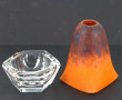 Verre de lampe en verre de couleur orang