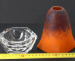 Verre de lampe en verre de couleur orang