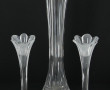Paire de bougeoirs de table en cristal e