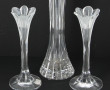 Paire de bougeoirs de table en cristal e