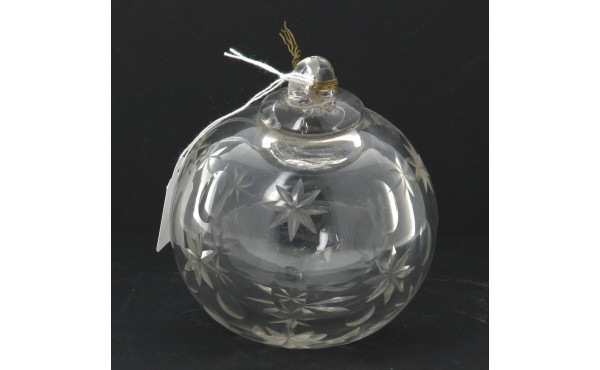 Boule en verre gravé pour suspension ou 