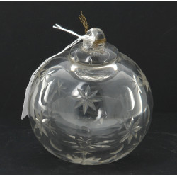Boule en verre gravé pour suspension ou 