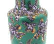 Vase en verre opalin vert à décor d'étoi