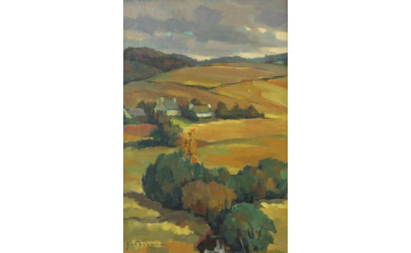 J.BRIAND (Xxème) "Vallée du Goyen", huil