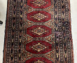 Petit tapis galerie laine points noués, 