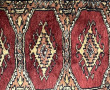 Petit tapis galerie laine points noués, 