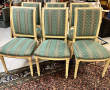 6 chaises style Directoire tissu vert