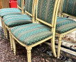 6 chaises style Directoire tissu vert
