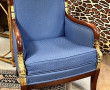 Fauteuil de style empire en placage d'ac